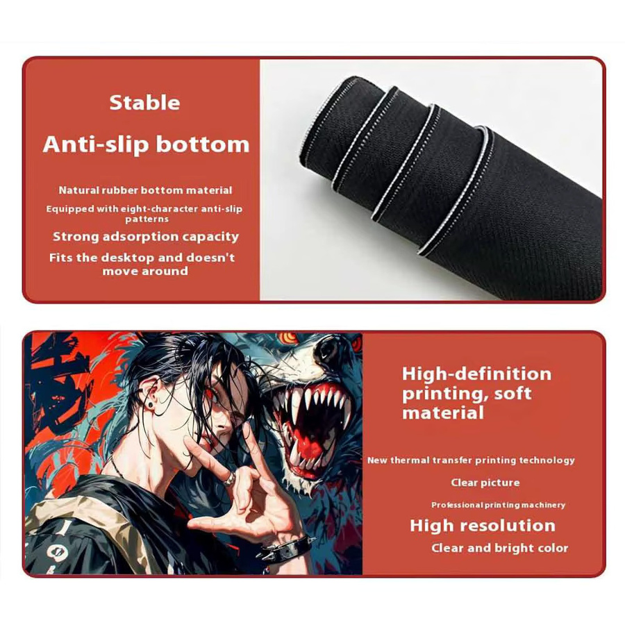 Mairuige Anime Mauspad Multicolour Schreibtischunterlage für Gaming und Tastatur - Bild 3