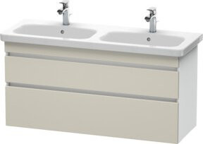 Duravit Waschtischunterschrank DuraStyle in Taupe und Weiß, B/T/H: 123 x 44,8 x 61 cm - Bild 1