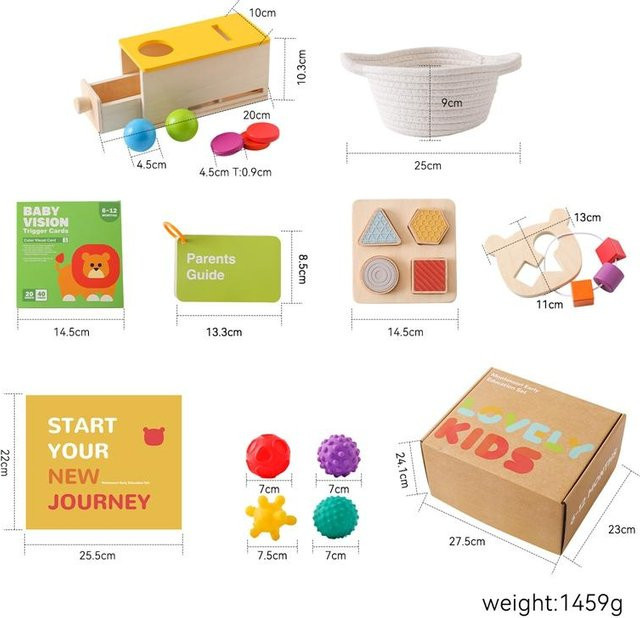 Binchi Outdoor Product Baby Montessori Spielzeug Set, Visuelle Stimulationskarten, Schwarz-Weiß, ab 0 Jahre - Bild 1