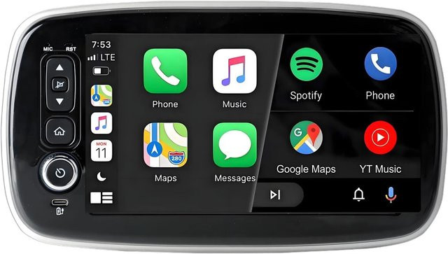 Junsun Autoradio für Benz Smart 453 Fortwo 2014-2020 mit Bluetooth und GPS in Schwarz mit 7,0 Zoll Display - Bild 1
