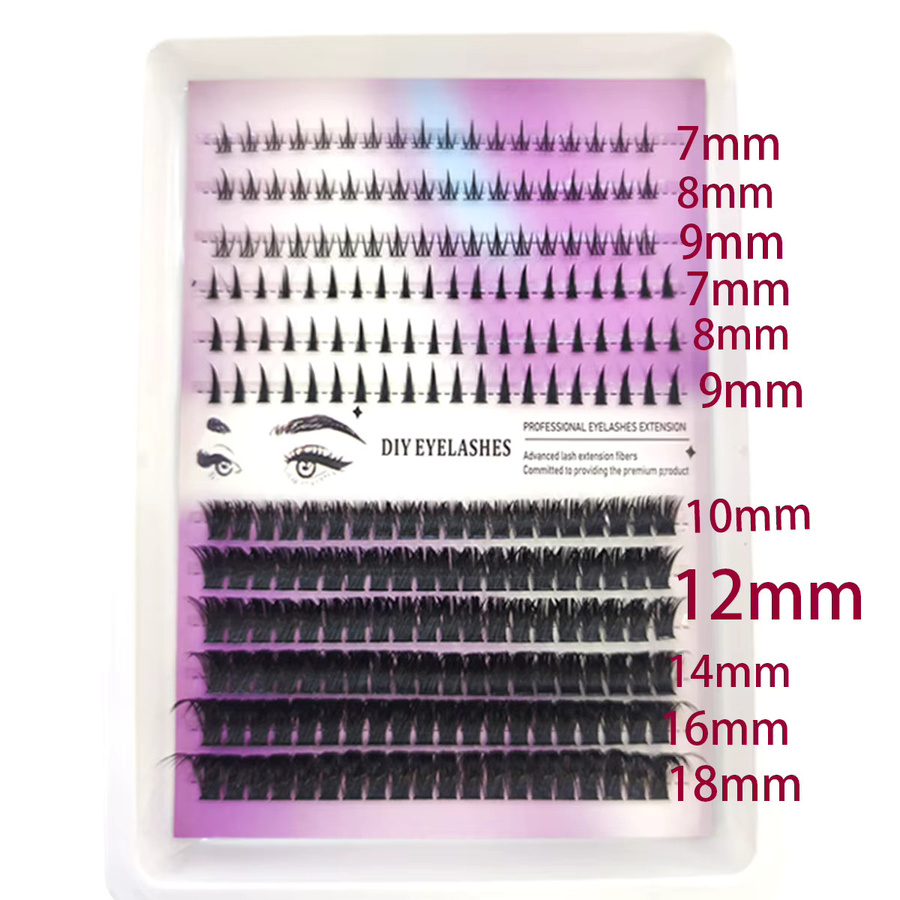 AMSDCN Wimpern-Cluster-Set, Black, Unisex - Bild 3