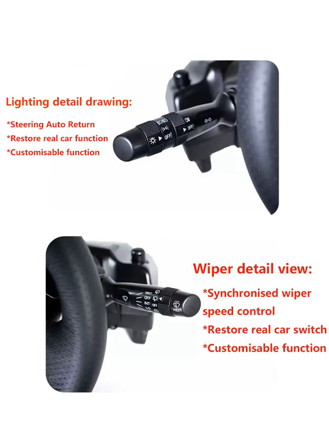 Blinker- und Wischerschalter für Logitech G29 G920 G27 Simulator Lenkrad Zubehör in Schwarz - Bild 3