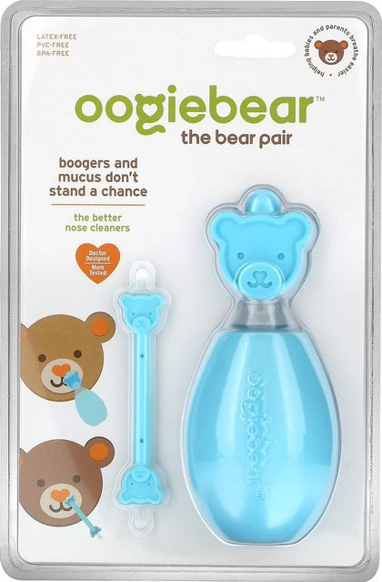 Oogiebear Beißring Set für Babys, blau und weiß, 2 Stück, BPA-frei - Bild 1
