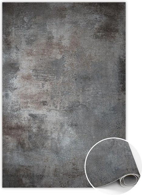Tulup Vinylteppich Rostiges Blech in Schwarz und Grau, Rechteckig, B/T: 150 x 225 cm - Bild 1