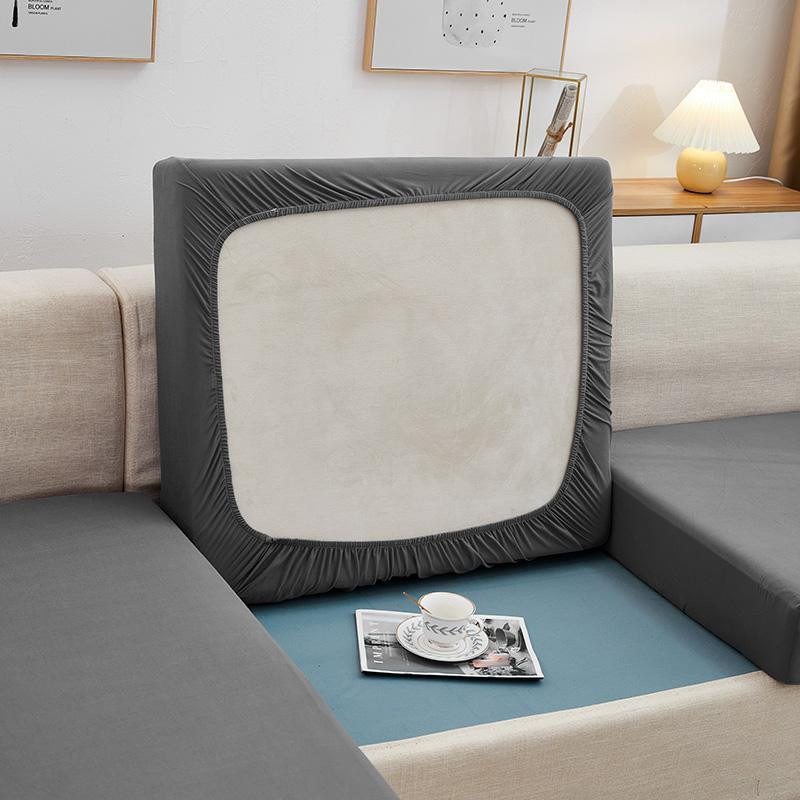 Yiran Furniture Elastischer Sofa-Kissenbezug aus Polyester in Weiß, Waschbarer Couchschutz für das Wohnzimmer - Bild 2