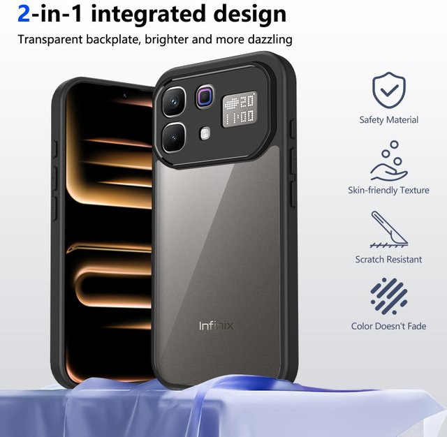 Transparente Ultra-Dünne Schutzhülle aus PC und TPU für Infinix Note 60 Pro, 50X, 40 Pro Plus, 40S und 40X mit Stoßfestem Kameraschutz - Bild 1