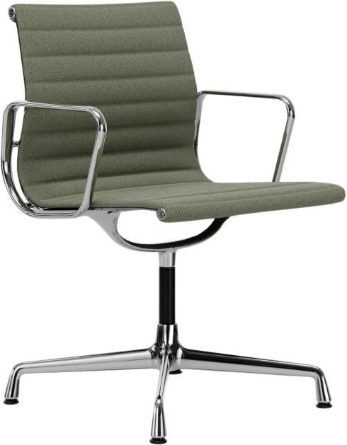 Vitra Aluminium Chair EA 104 mit Armlehnen in Grün (Hopsak) - Bild 1