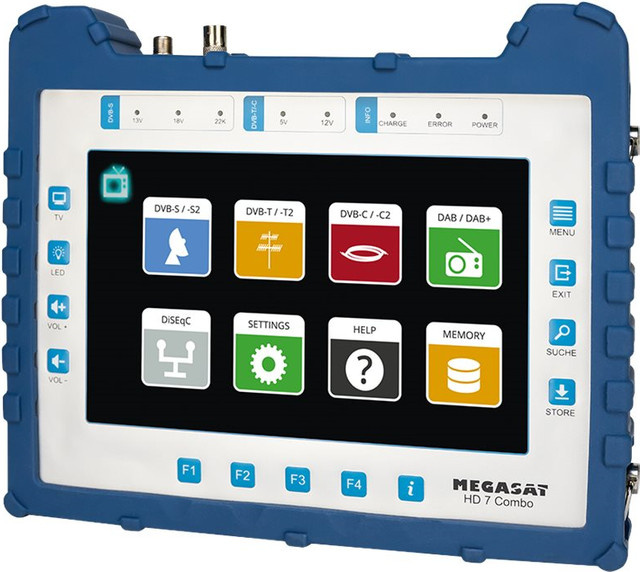 Megasat HD 7 Combo DVB-Combo-Messgerät mit OLED-Display und HDMI-Anschluss in Blau - Bild 1