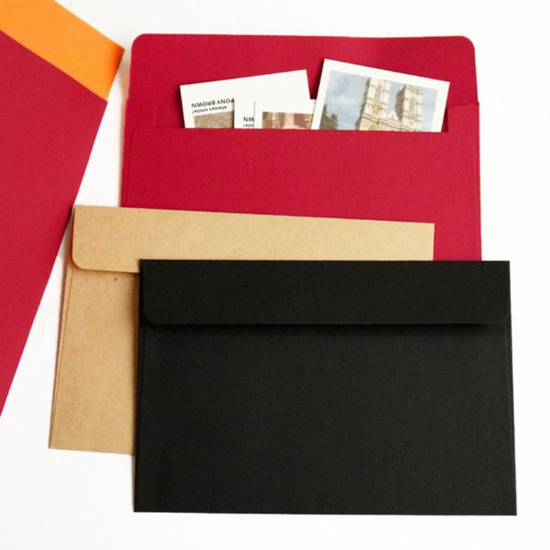 Yiran Furniture Vintage Briefumschläge Set aus Papier in Rot, 10 Stück - Bild 4