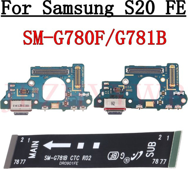 Ladeanschlussplatine mit USB-C Ladebuchse für Samsung S20 FE 4G/5G G780F G781B G781V Flexkabel Dock-Anschluss Hauptplatine - Bild 1