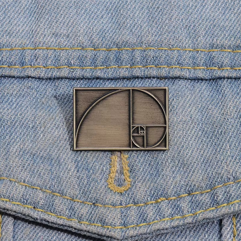 Brosche Kupfer, Emaille, Fibonacci, Unisex - Bild 4