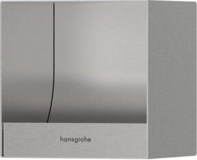 Hansgrohe Einbau-Toilettenpapierhalter XtraStoris in Edelstahl gebürstet, Farbe Silber, B/T/H: 15,0 x 15,0 x 1,4 cm - Bild 1