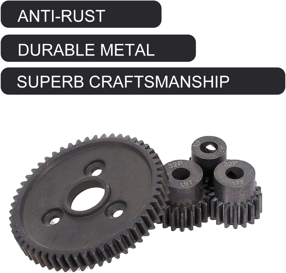Traxxas RC Metall Stirnrad und Ritzel Sets, Schwarz - Bild 4