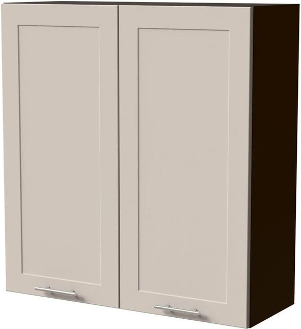 Feldmann-Wohnen Hängeschrank Oslo W4 Küchenschrank in Lava und Kaschmir Matt mit Rahmenoptik, B/T/H: 90 x 32,5 x 96 cm - Bild 1