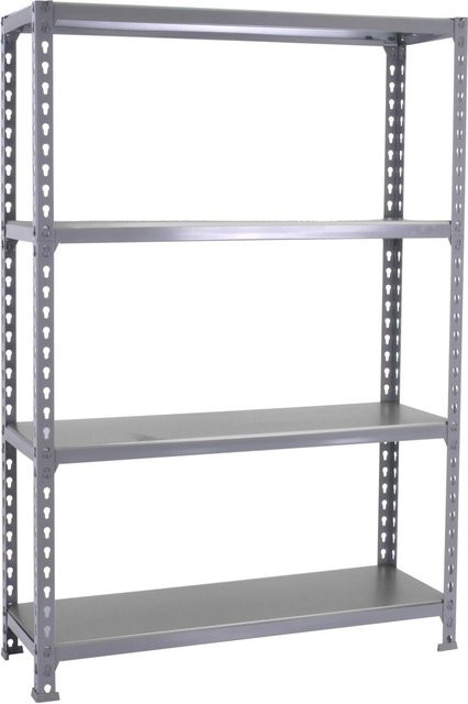 PROREGAL Schwerlastregal Mid Metal Shark aus Metall in Grau, H x B x T: 150 x 110 x 30 cm - Bild 1