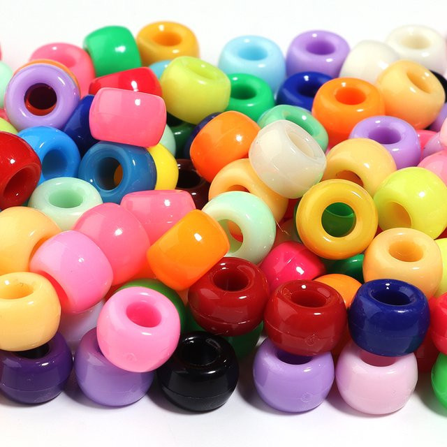 louleur Perlen Acryl, Mix Farbe, Rund, 9 mm, Unisex - Bild 1