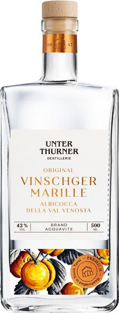 Unterthurner Vinschger Marille Obstbrand, Südtirol, 0,5 l, 42% Vol. - Bild 1