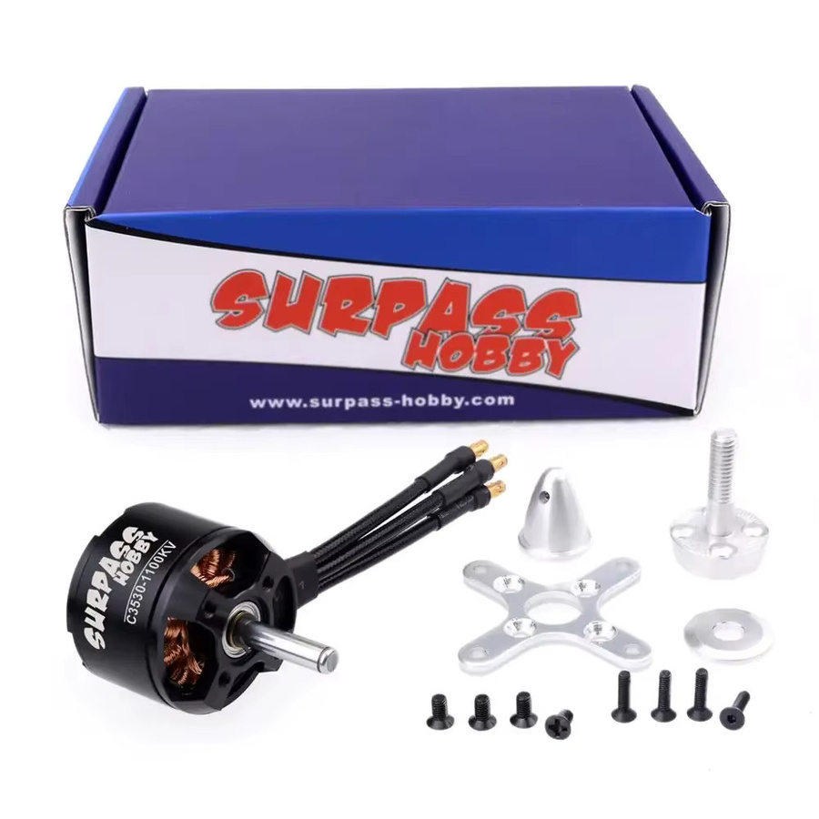 Surpass Hobby Bürstenloser Motor für RC-Flugzeuge, Metall, Schwarz - Bild 3