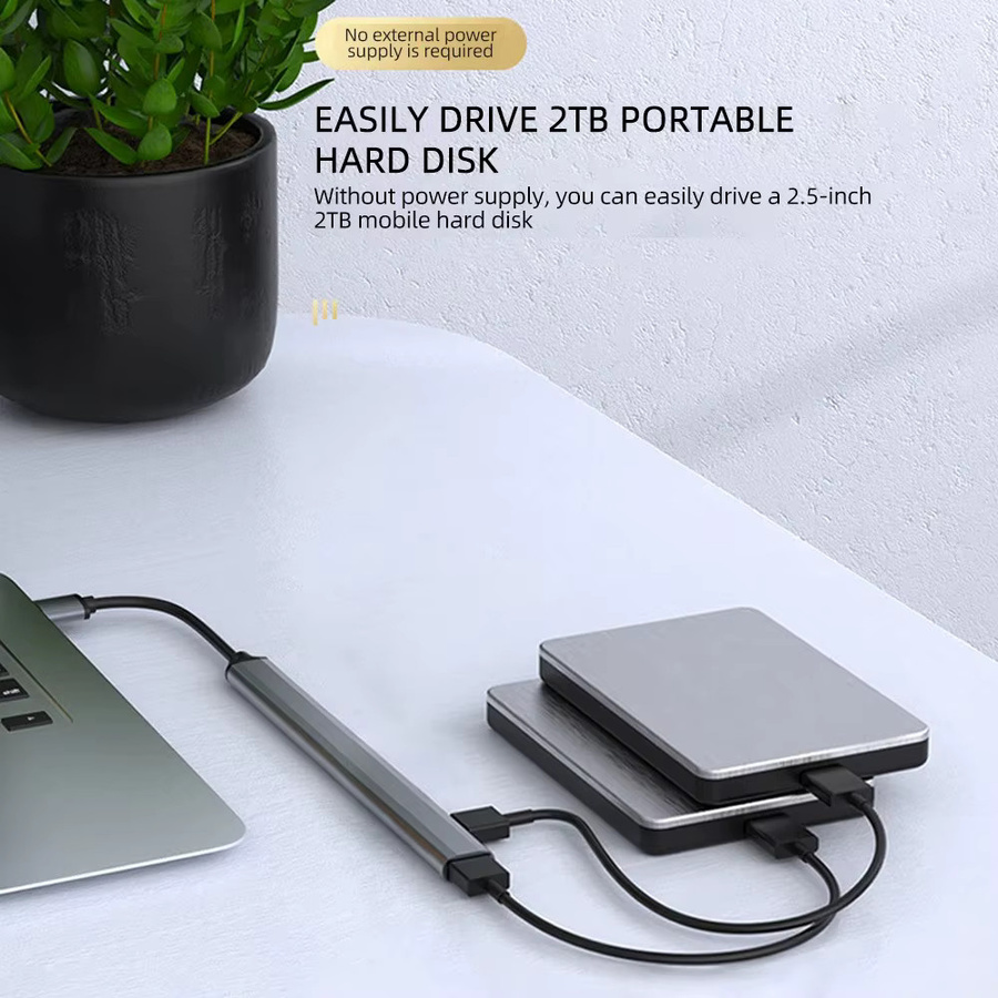 XIKCU 7 in 2 USB-C Hub Multi USB Splitter Adapter mit USB 3.0 und OTG Funktion für MacBook Pro, Air und Laptop - Bild 5
