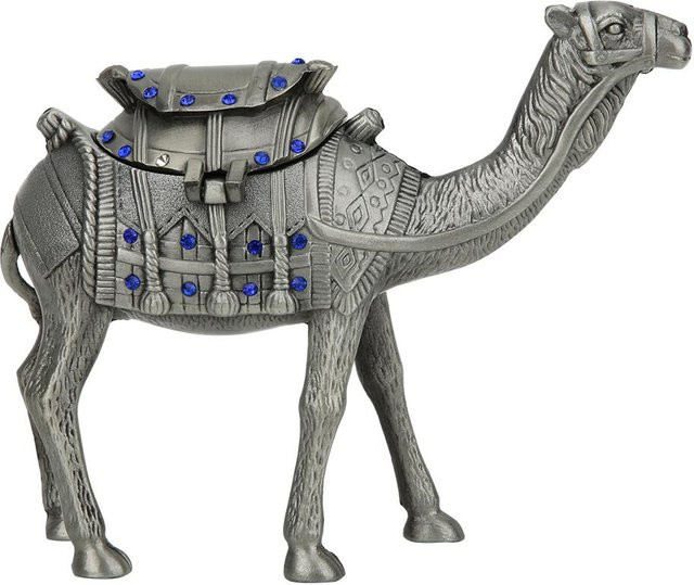 GoolRC Schmuckaufbewahrungsbox aus Metall mit niedlichem Tierdesign und Strassbesatz in Grau - Bild 1