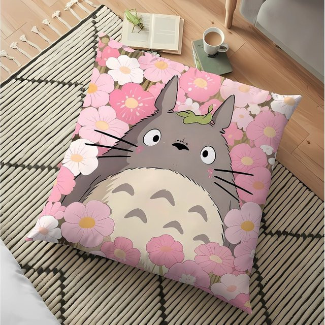 Bandai Totoro Kissenbezug Pink mit Miyazaki Anime Cartoon Motiv - Bild 1
