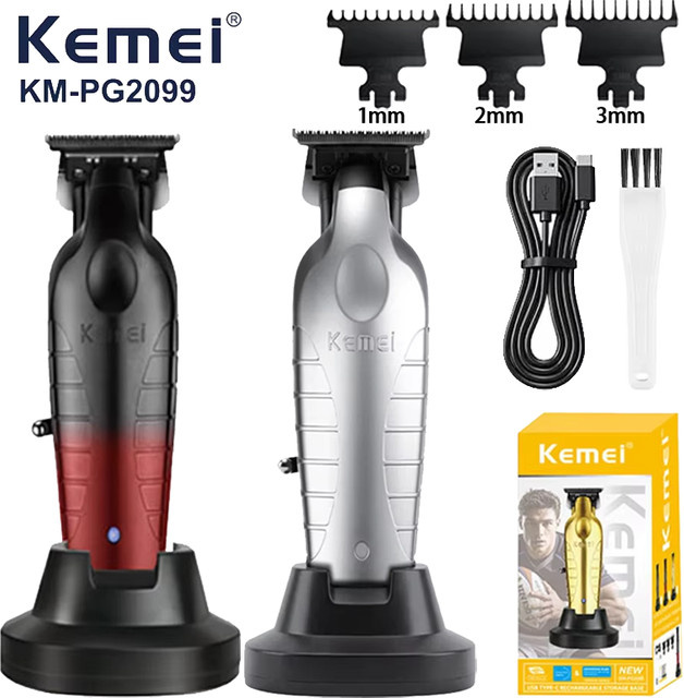 Kemei KM-PG2099 Haarschneidemaschine für Herren, Silber - Bild 1