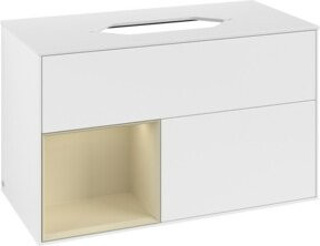 V&B Waschtischunterschrank Finion in Weiß lackiert, Breite: 100 cm, Tiefe: 60,3 cm - Bild 1