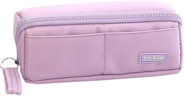 TOMTOP JMS Federmäppchen aus Textil in Violett mit Reißverschluss und großem Fassungsvermögen - Bild 1