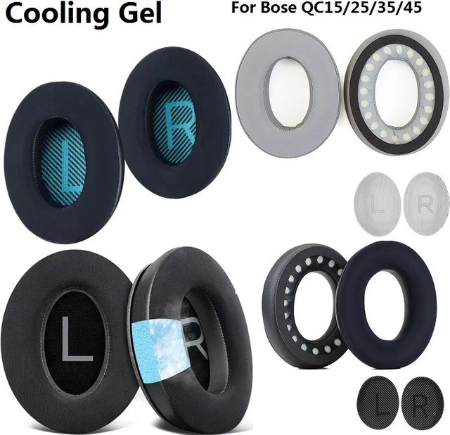 Bose Kühlgel-Ersatzohrpolster für QuietComfort QC25 QC35 QC35II QC45 in Schwarz - Bild 1