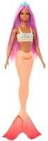 Barbie Meerjungfrau Puppe mit pinkem Haar und orangefarbener Schwanzflosse - Bild 1