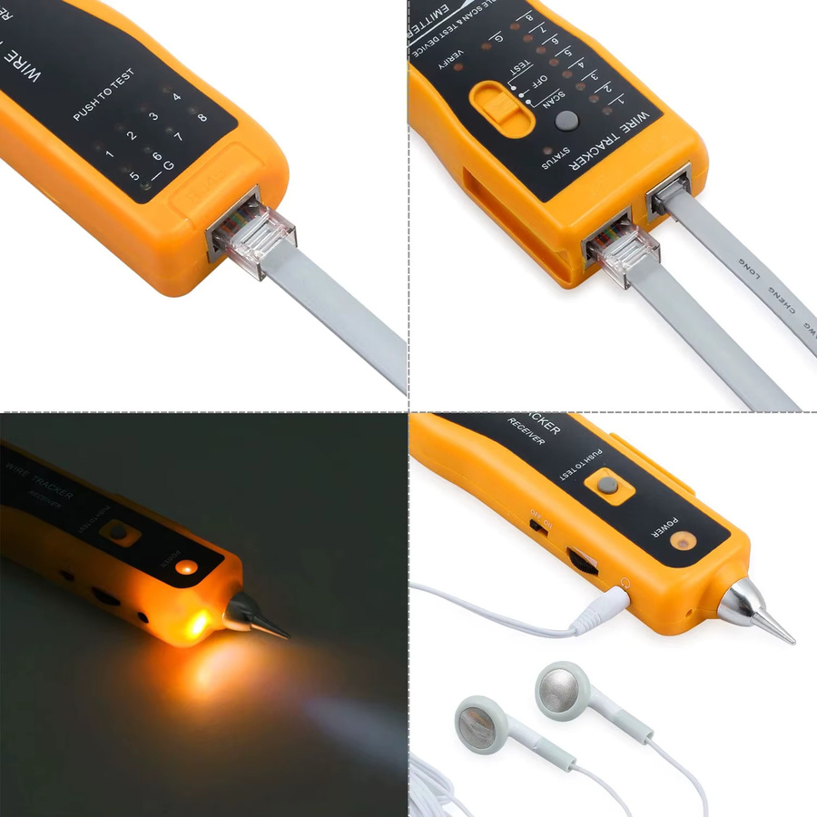 Mythtiger LAN-Netzwerkkabeltester für Cat5 Cat6 RJ45 UTP STP in Gelb - Bild 4
