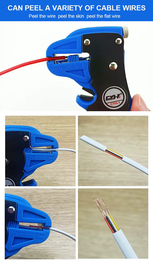Bomurph Automatischer Abisolierer und Abissschneider, 2-in-1 verstellbares Abisolierwerkzeug für elektrische Kabel, Adlerzange - Bild 5