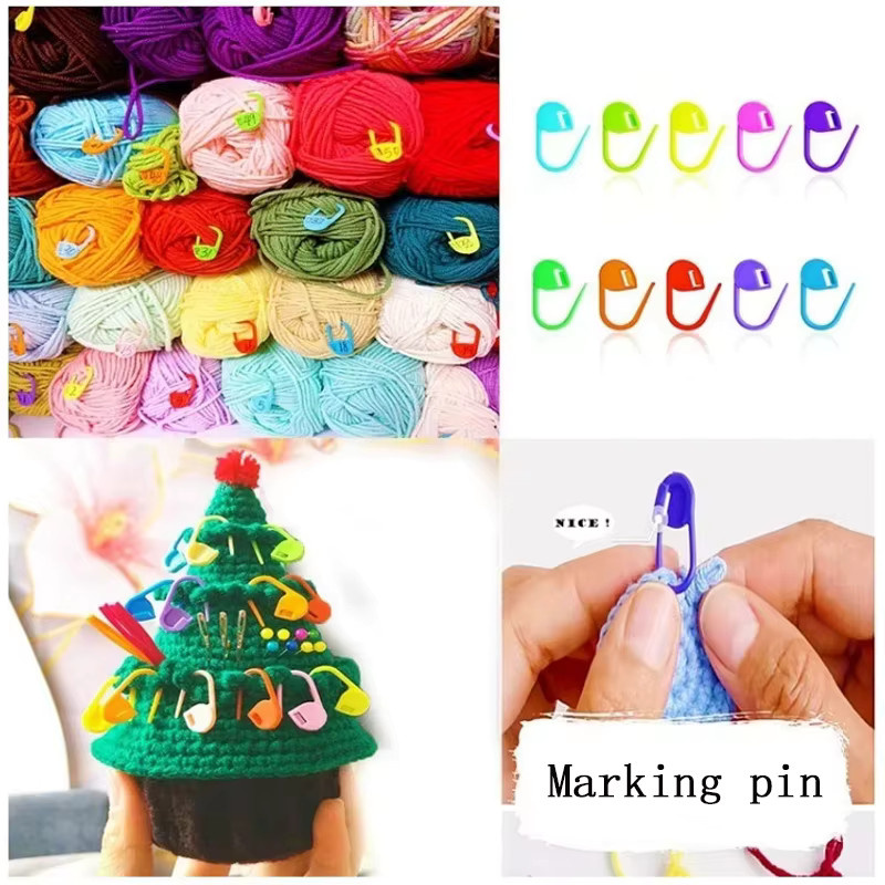 NOTIONSLAND 50 Stück Stitch Marker aus Kunststoff und Harz in Mix Farben mit Aufbewahrungsbox für Häkeln und Strickwerkzeuge - Bild 3