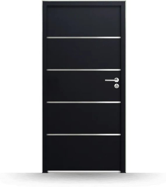 FM Türen NBT56 Modell 02 Stahltür in Anthrazit, Rechtsanschlag, B: 100 cm, H: 210 cm - Bild 1