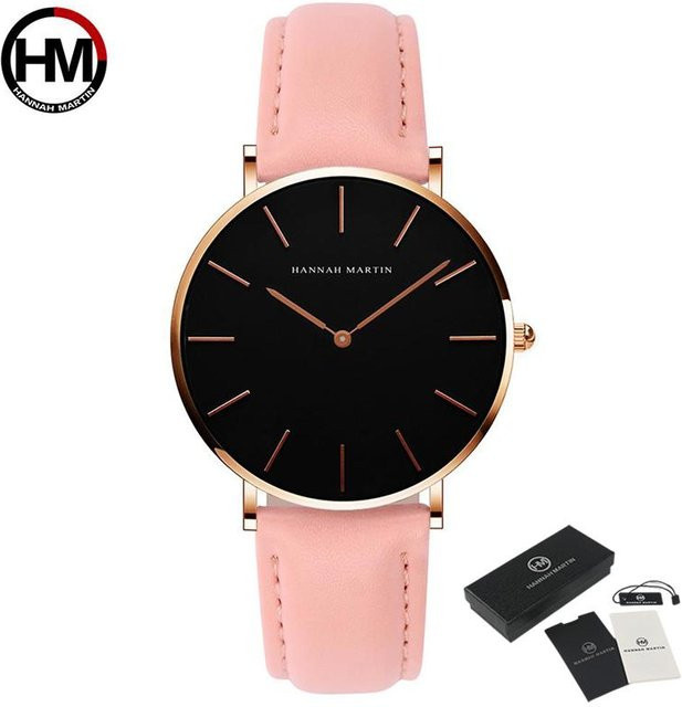Hannah Martin Armbanduhr, Quarz, Edelstahl, Leder, Roségold, Damen - Bild 1