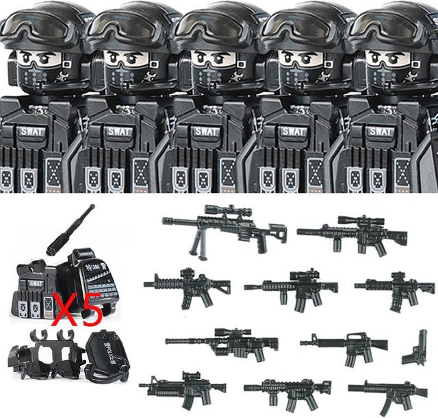 Linyi toy Stadtgebiet Polizei Spezialeinheiten Swat Figuren Gebäude, ab 14 Jahre - Bild 1