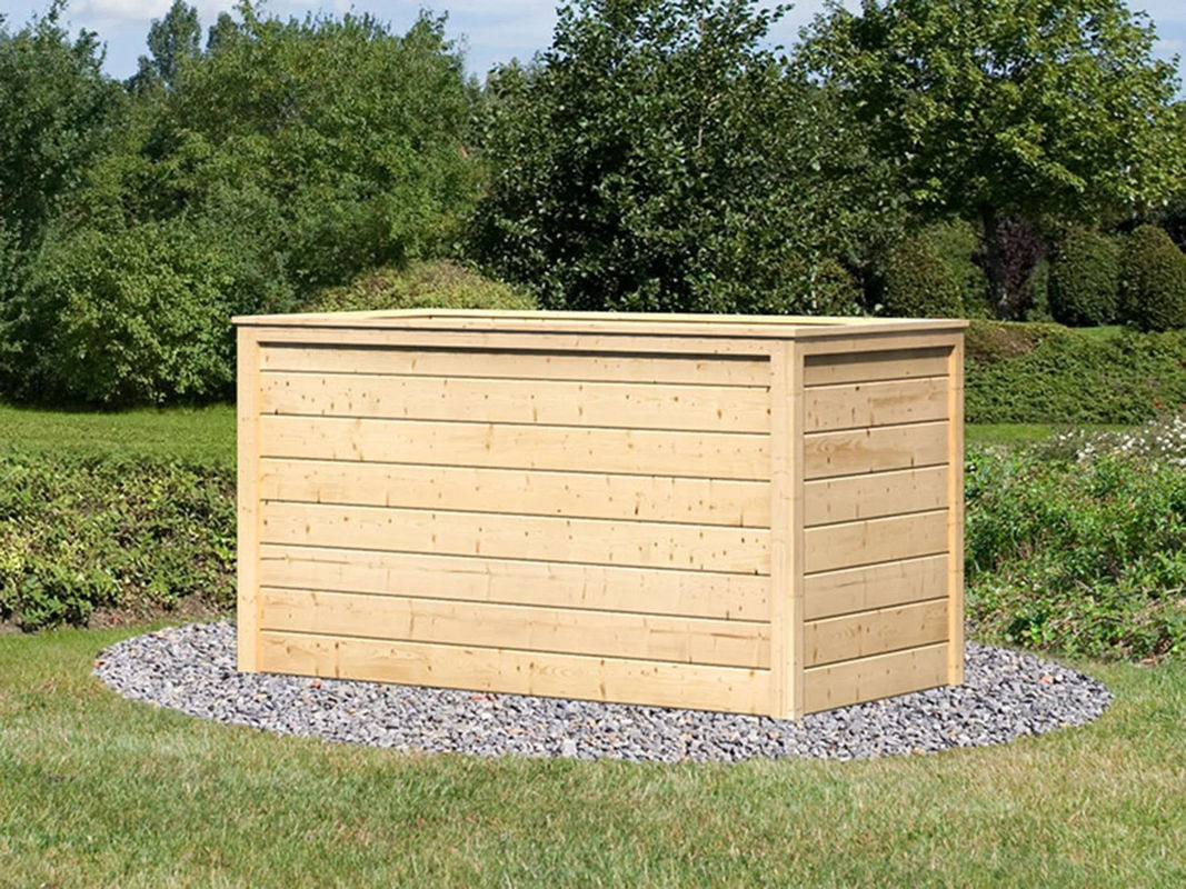 Karibu Hochbeet Lyss aus Holz mit Folie in Naturbelassen, Größe Groß - Bild 4