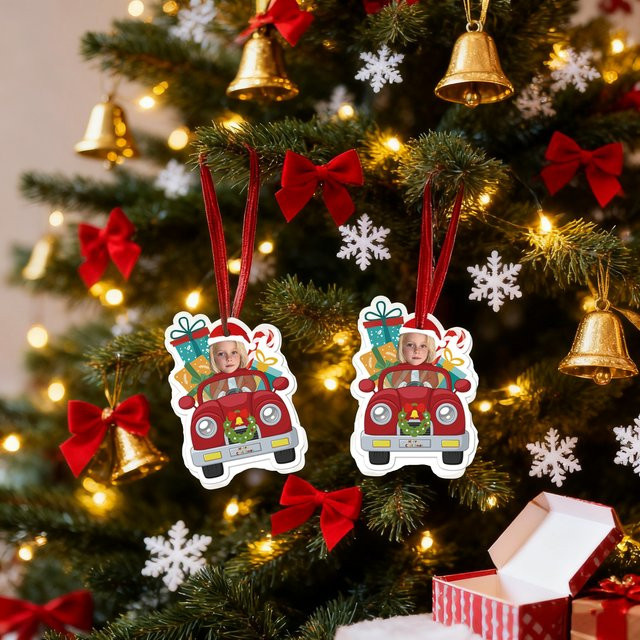 20 Stück personalisierte Foto Weihnachtsdekoration Cyuan Weihnachtsmann Hut Form Papieranhänger in Mehrfarbig - Bild 1
