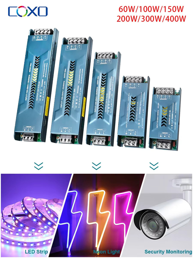 Schaltnetzteil LED-Treiber für Streifenlichter AC100-240V zu DC12/24V in Silber - Bild 4