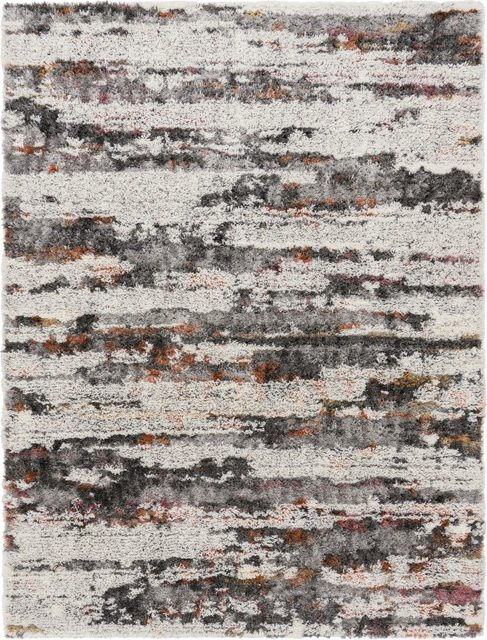 Hochflor-Teppich Vincenta in Mehrfarbig mit abstraktem Muster und Used-Look, B/T: 80 x 150 cm - Bild 1