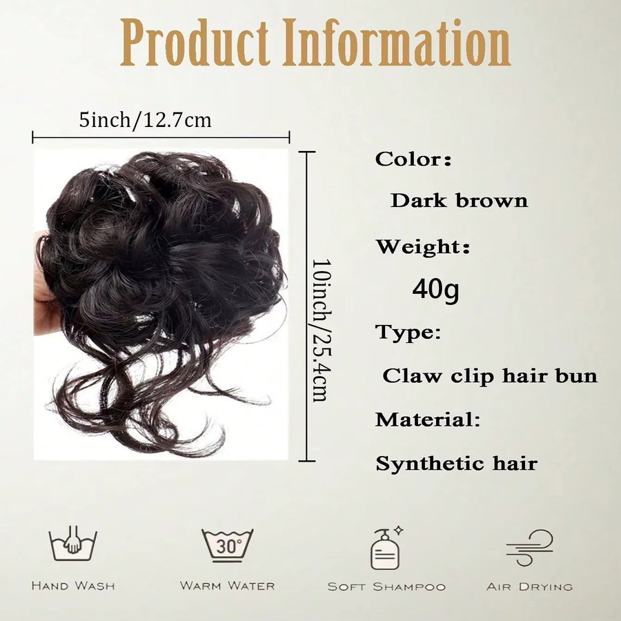 EZ&AS Haarverlängerung Chignon, Hellbraun, Damen - Bild 4