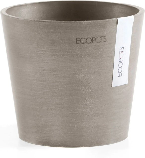 Ecopots Pflanztopf Amsterdam Mini Taupe B: 13 cm, T: 11,4 cm, H: 11,4 cm - Bild 1