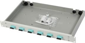Telegärtner Spleißbox mit Kupplungen 12LCD PhBz in Türkis, Modell TNSB-Be-12LCD-OM3 - Bild 1