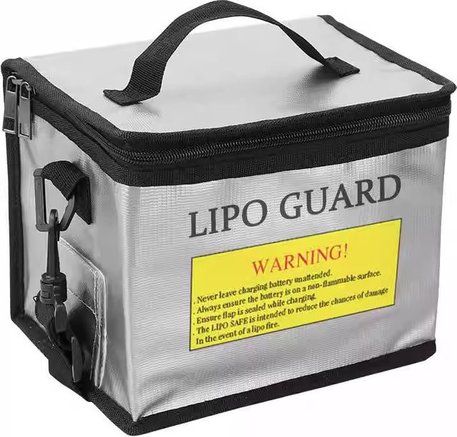 Creapart Lipo-Akku-Sicherheitstasche, feuerfeste und explosionsgeschützte Aufbewahrungstasche für RC-Drohnenbatterien, H x B x T: 165 x 145 x 215 mm - Bild 1