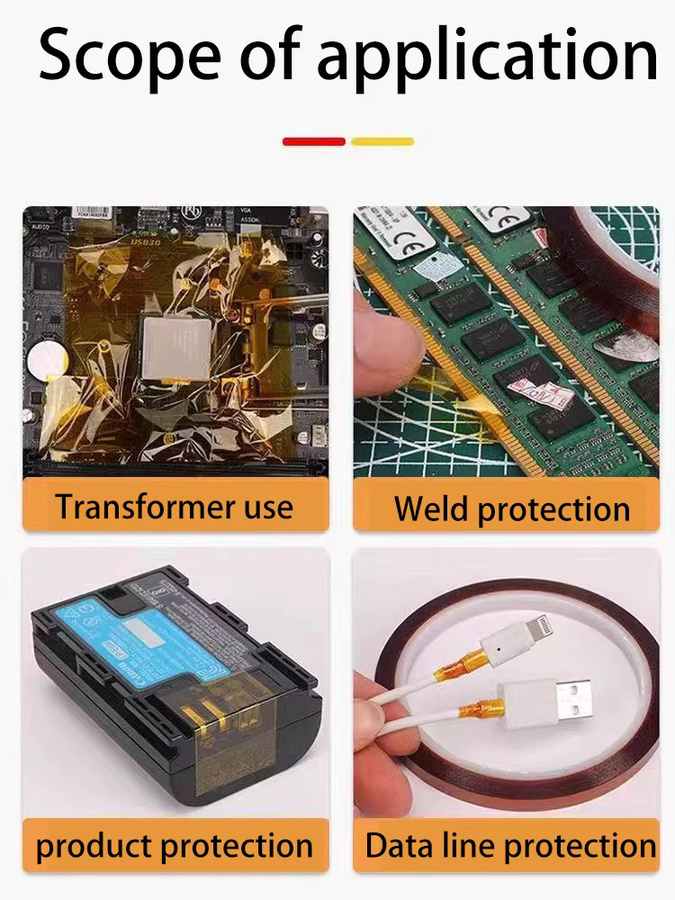KAPTON Polyimid Klebeband in Braun, hochtemperaturbeständiges Isolierband und Lötmaskenband - Bild 7