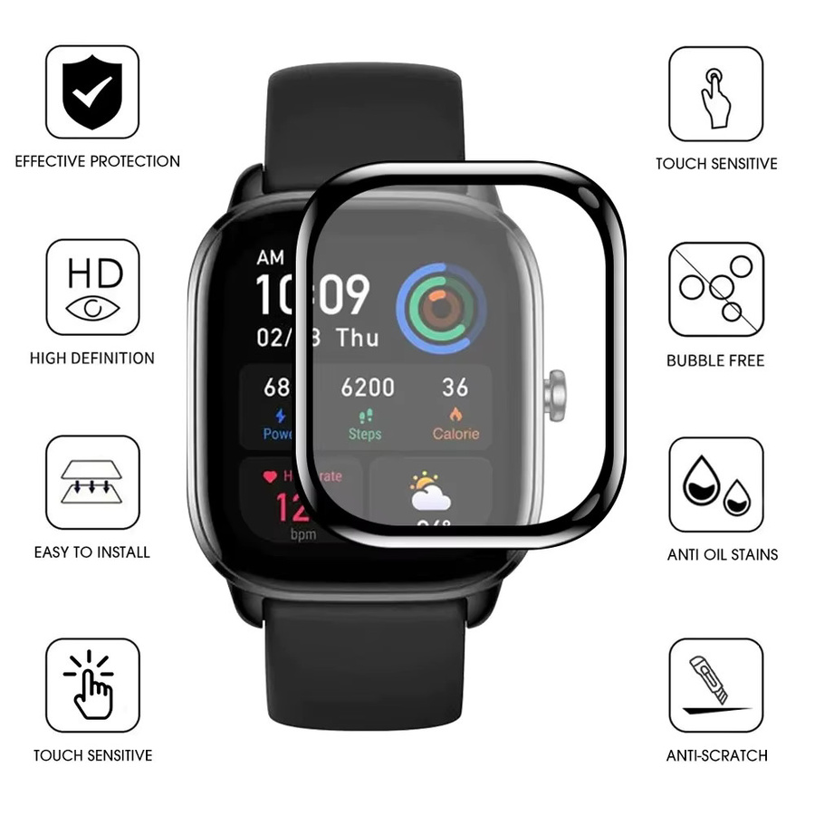 Displayschutzfolie Amazfit GTS4 Mini, transparent, Silikon - Bild 5
