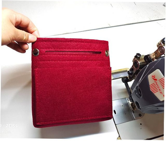 Value Vault Kosmetiktasche aus Filz, Damen, Weinrot, 30x20x10 cm - Bild 1