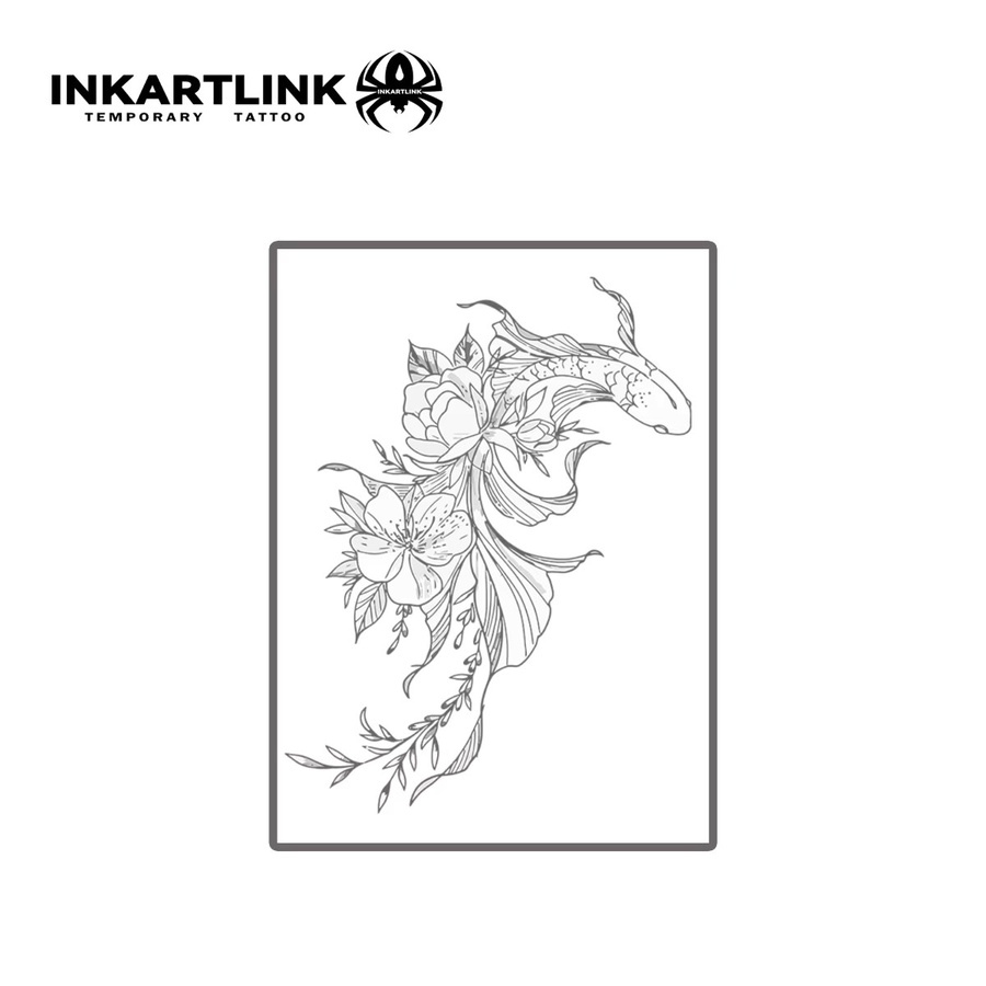 INKARTLINK Temporäre Tätowierungsaufkleber, Goldfische, Kräutersaft-Tattoos - Bild 3