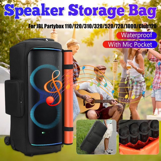 JBL Partybox 720 Staubschutzhülle mit doppelseitiger Mikrofontasche in Schwarz - Bild 1