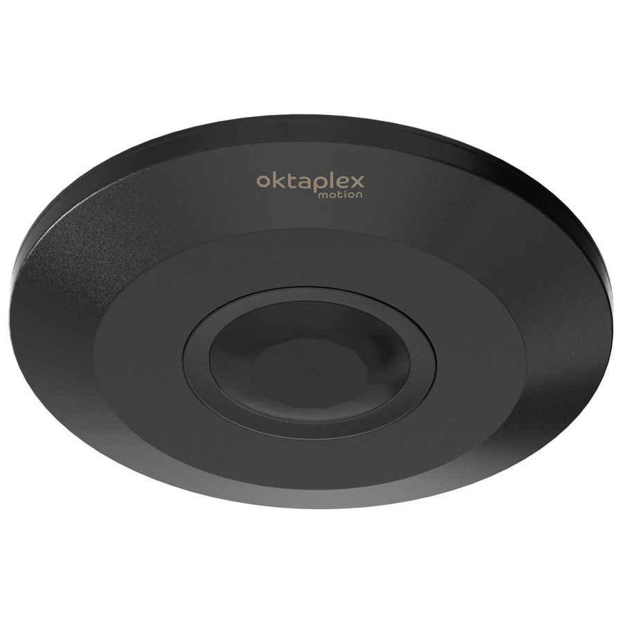 Oktaplex Ina Innen Bewegungsmelder mit 360° PIR-Sensor, flaches Design, 230V, Schwarz - Bild 2